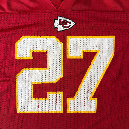 Kansas City Chiefs NFL Jersey Size L/Y Fits M Womens #27               -B61