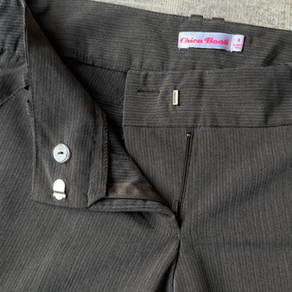 Chica Booti Y2K Low Rise Flare Dress Pants Size 8 Womens Grey Pants            -B33