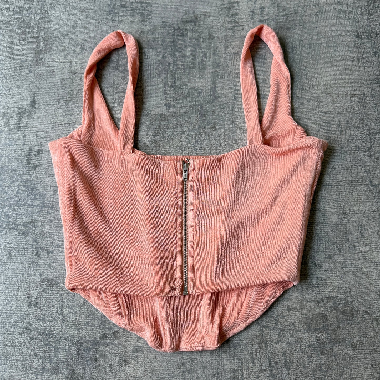 With Jean Womens Salmon Pink Corset Top Size M Womens            -H64
