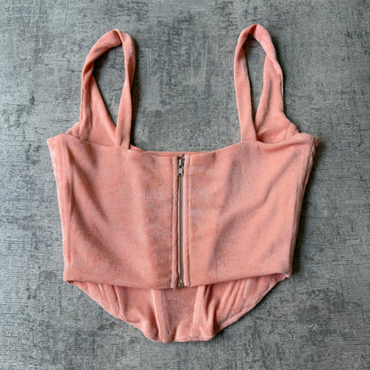 With Jean Womens Salmon Pink Corset Top Size M Womens            -H64