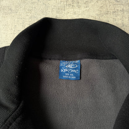 Wavezone Y2K Fleece Jacket Size XXL Mens Black Green Arch Logo           -H31