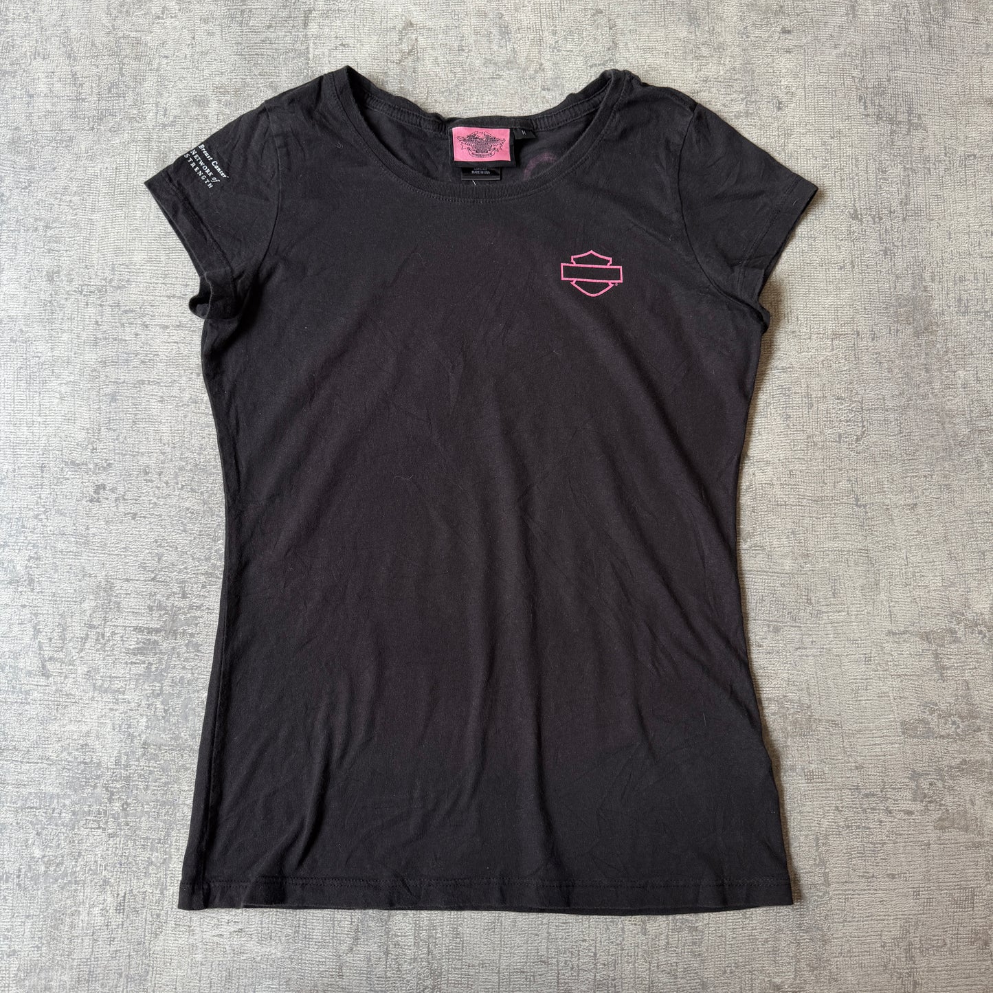 Harley Davidson Y2K Breast Cancer Awareness Top Size M Womens         -H60
