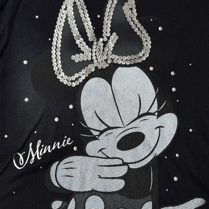 Minnie Mouse Disney Womens Y2K Graphic Top Size XS Womens Black            -A60