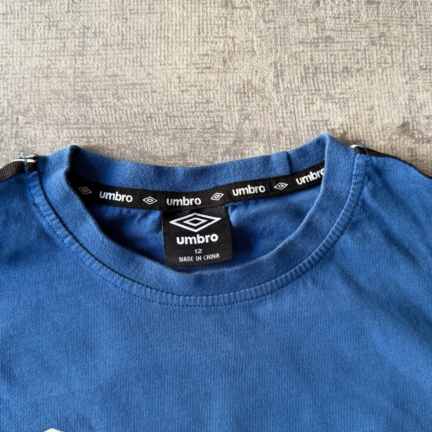 Umbro Womens Blue Baby Tee Size 12Y Fits S-M Womens            -D39