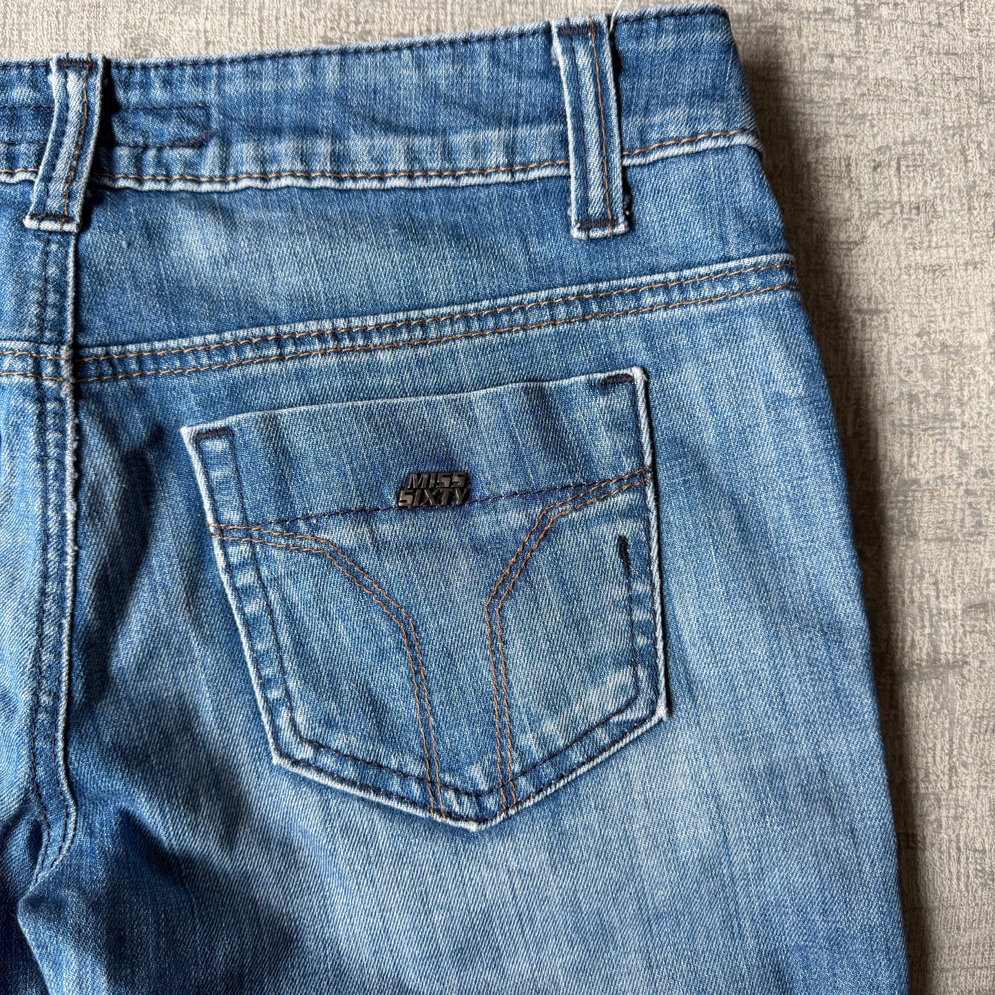 Miss Sixty Womens Y2K Low Rise Jeans Size 27 Blue Denim         -H12