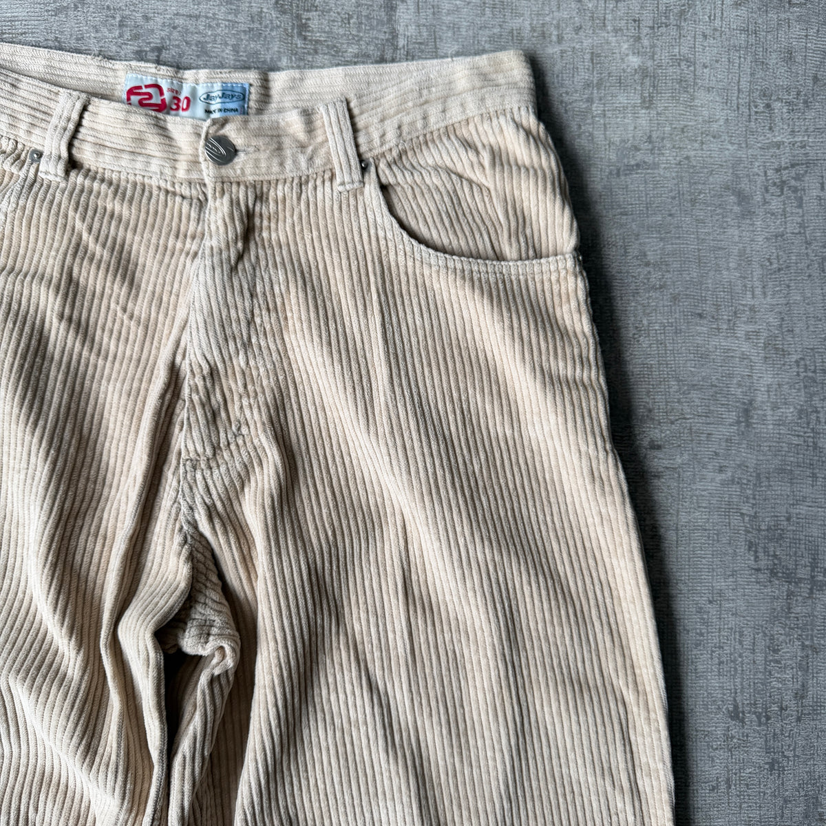 Jay Jays Y2K Beige Corduroy Long Pants Size 30 Baggy Pants               -E6