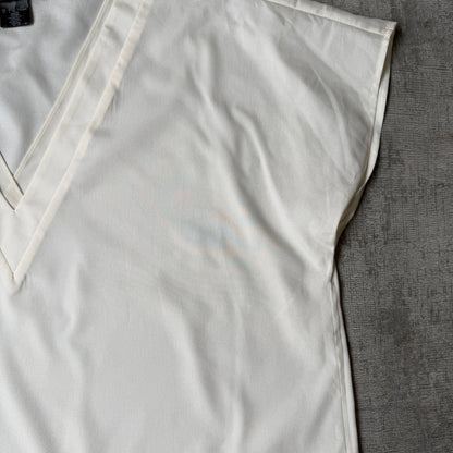 DKNY Womens Y2K White V Neck Blouse Top Size L Womens       -G67