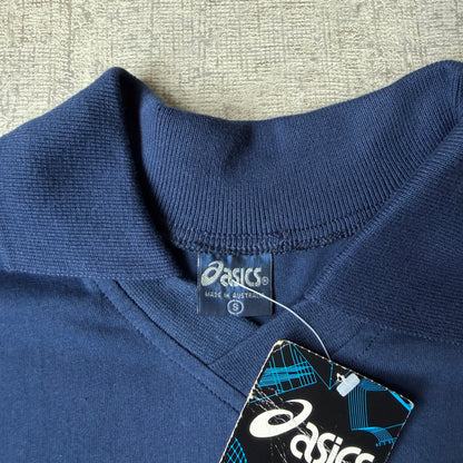 ASICS Vintage 90's Polo Shirt Size S Mens Blue Two Tone NWT's         -B2