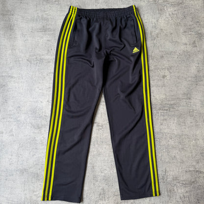 Adidas Y2K Track Pants Fits Like Size M Black/Yellow              -B39