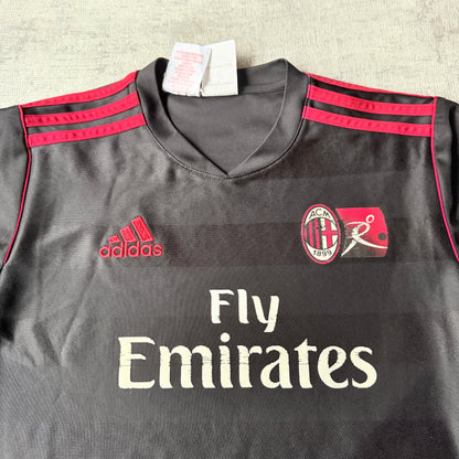 Adidas AC Milan 2017-18 Soccer Jersey Size XS Black Red Kit                -F20