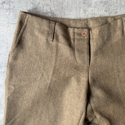 Sab Low Rise Y2K Dress Pants Size 12 Womens Brown Straight           -B31