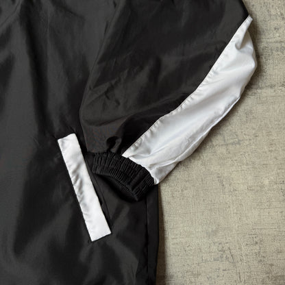 Vintage Looney Tunes Windbreaker Jacket Fits Like Size XL Mens Black "Wile E Coyote"          -A36