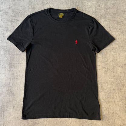 Polo Ralph Lauren Mens Black T-Shirt Size S Mens Red Pony Longline                 -D66