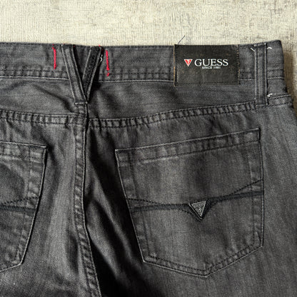 GUESS Vintage Black Jeans 34 Straight Leg Denim            -F7