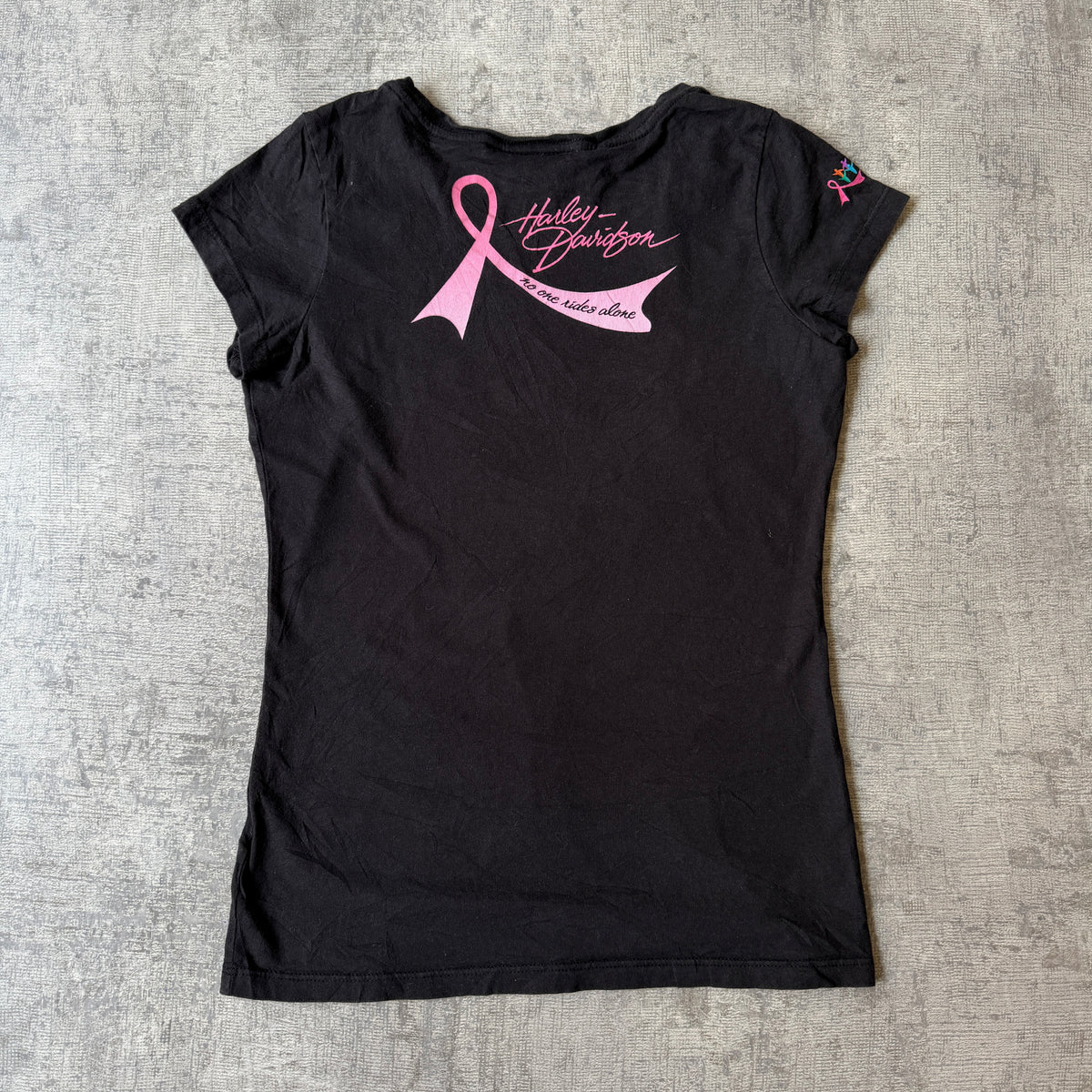 Harley Davidson Y2K Breast Cancer Awareness Top Size M Womens         -H60