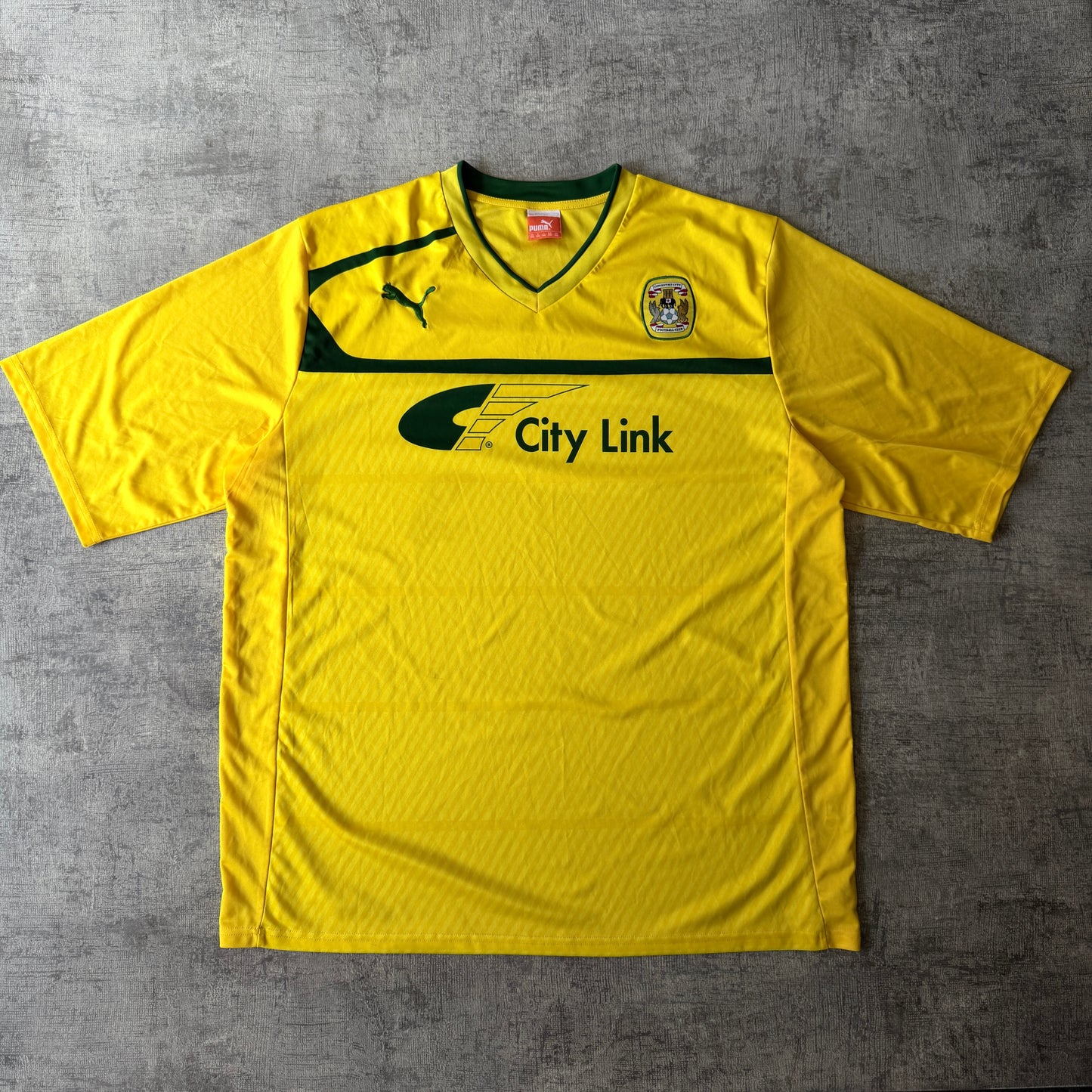 Coventry City 2012-13 Away Puma Soccer Jersey Size 3XL Mens Yellow Premier League         -C21