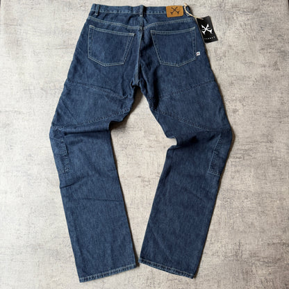 Hornee Y2K Deadstock Motorcycle Jeans Size 30 Dark Blue Denim Straight Leg NWTs         -H11