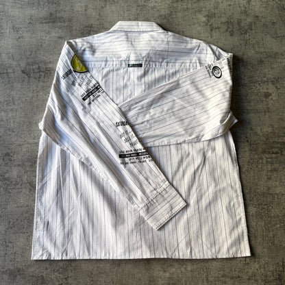 Point Zero Vintage Graphic Cropped Button Up Size L Mens NWT'S           -C52