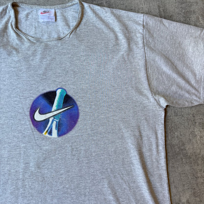 Vintage Nike Tennis T-Shirt Size L Mens Grey Tee Top         -H41