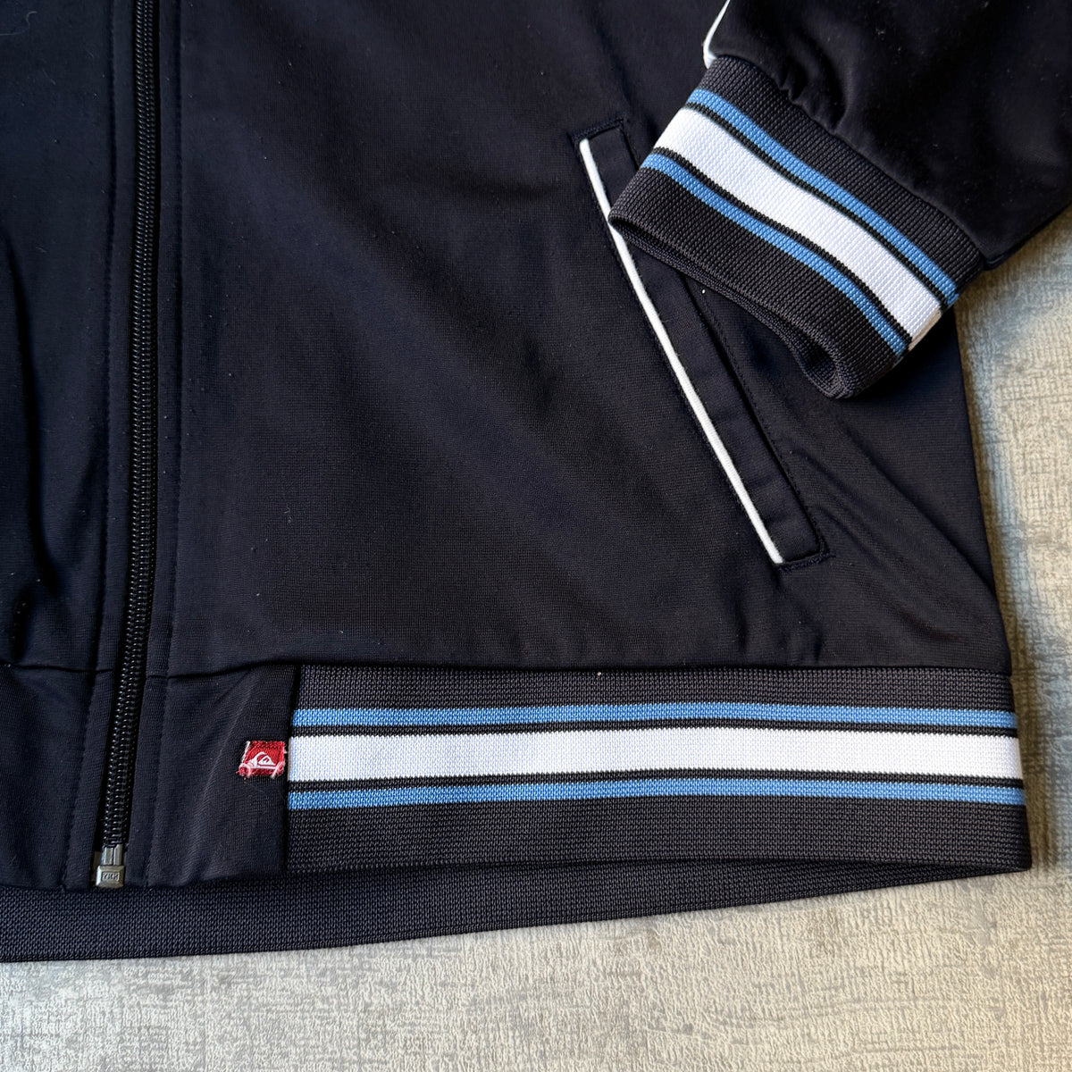 Quiksilver Y2K Track Jacket Script Graphic Size M Mens Black              -B50