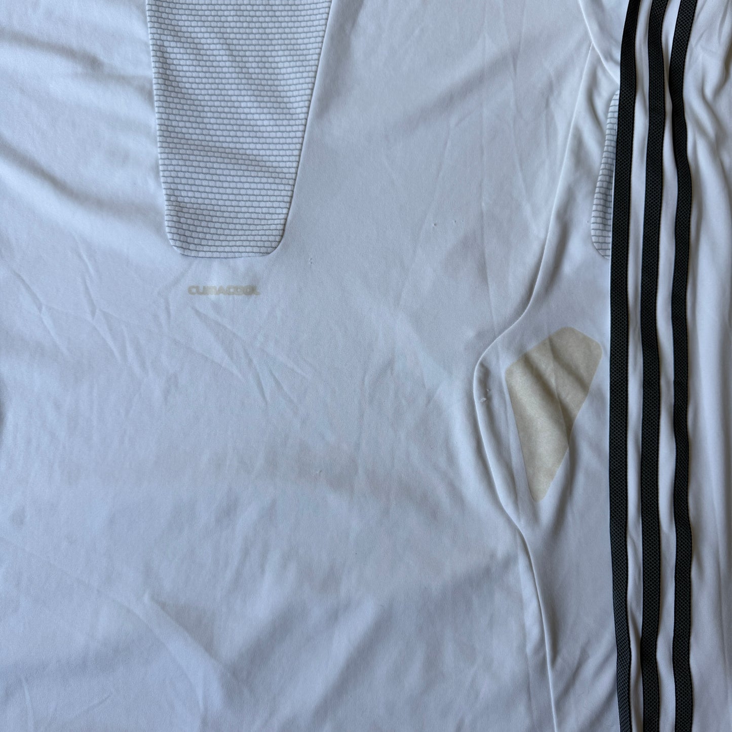 Adidas Y2K Athletic Long Sleeve Top Size L Mens White Black Top        -H52