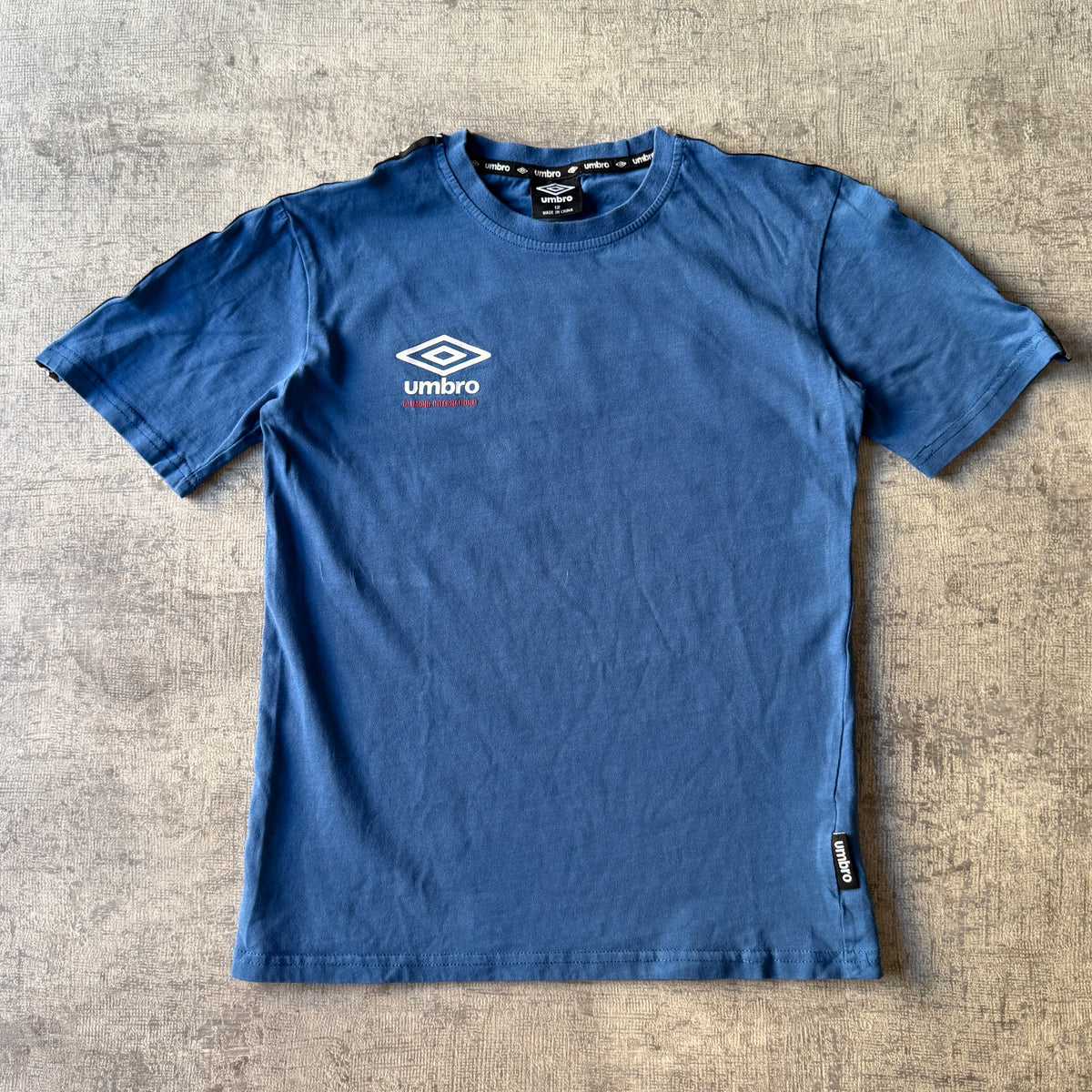 Umbro Womens Blue Baby Tee Size 12Y Fits S-M Womens            -D39