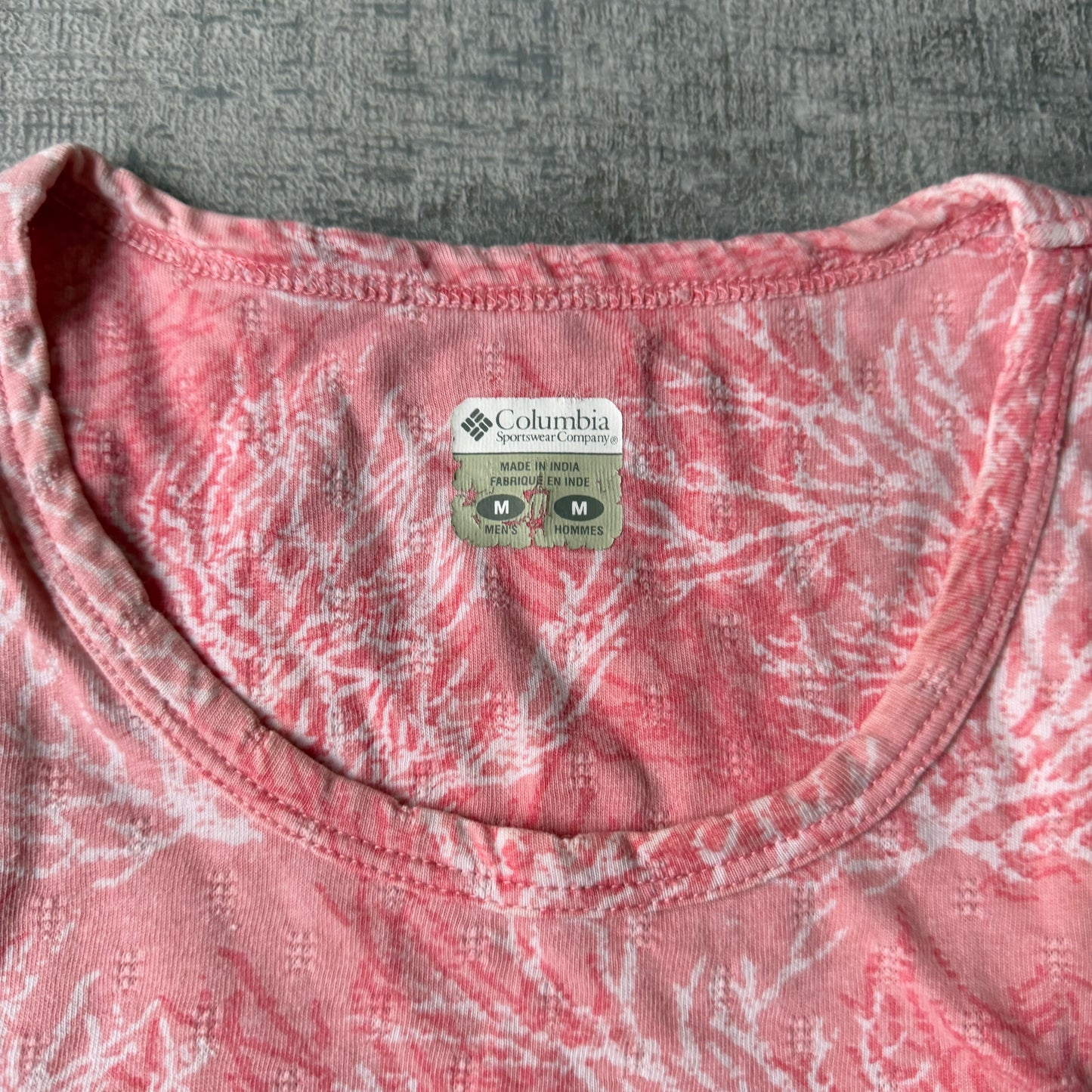 Columbia Womens Pink Coral Pattern Tank Top Size M Y2K Singlet            -F61