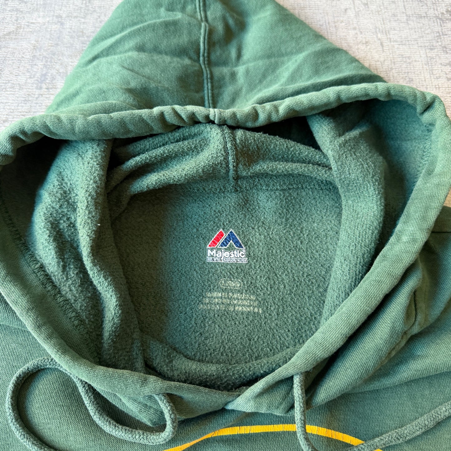 Green Bay Packers Majestic Y2K Hoodie Size L Mens                    -C60