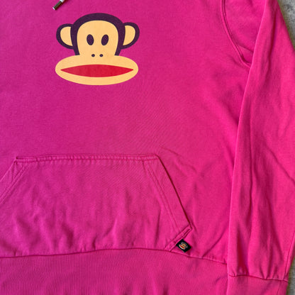 Paul Frank Pink Y2K Hoodie Size 12 Womens Graphic Pullover        -A41