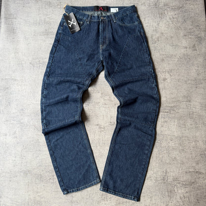 Hornee Y2K Deadstock Motorcycle Jeans Size 30 Dark Blue Denim Straight Leg NWTs         -H11