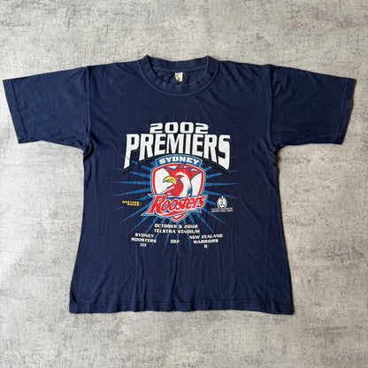 Sydney Roosters 2002 NRL Premiers Vintage Graphic T-Shirt Size S Mens                          -E48