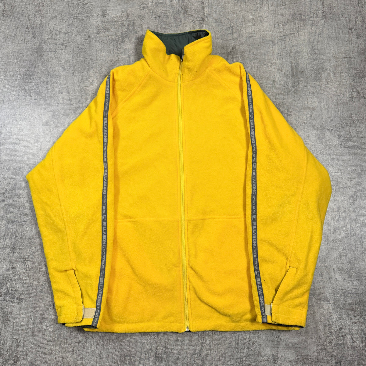 Billabong Reversible Jacket Grey Yellow Two Tone Fits XL Mens Y2K Jacket           -I34