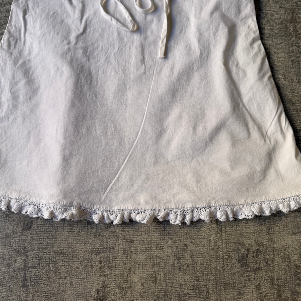 DKNY White Cami Top Longline Y2K Tie Waist Size S Womens          -D48