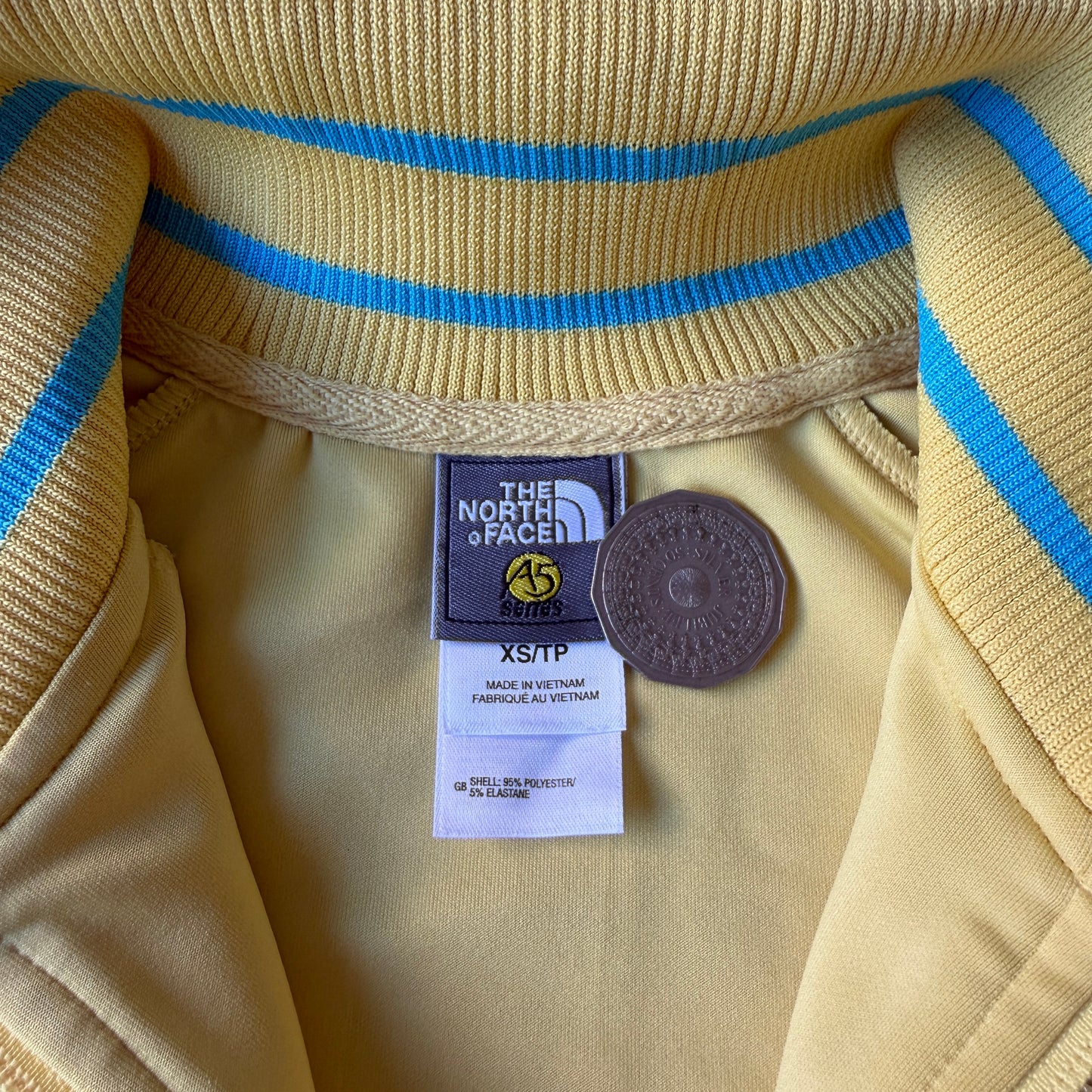 The North Face Womens Y2K Pastel Yellow Track Jacket Size XS                 -D30