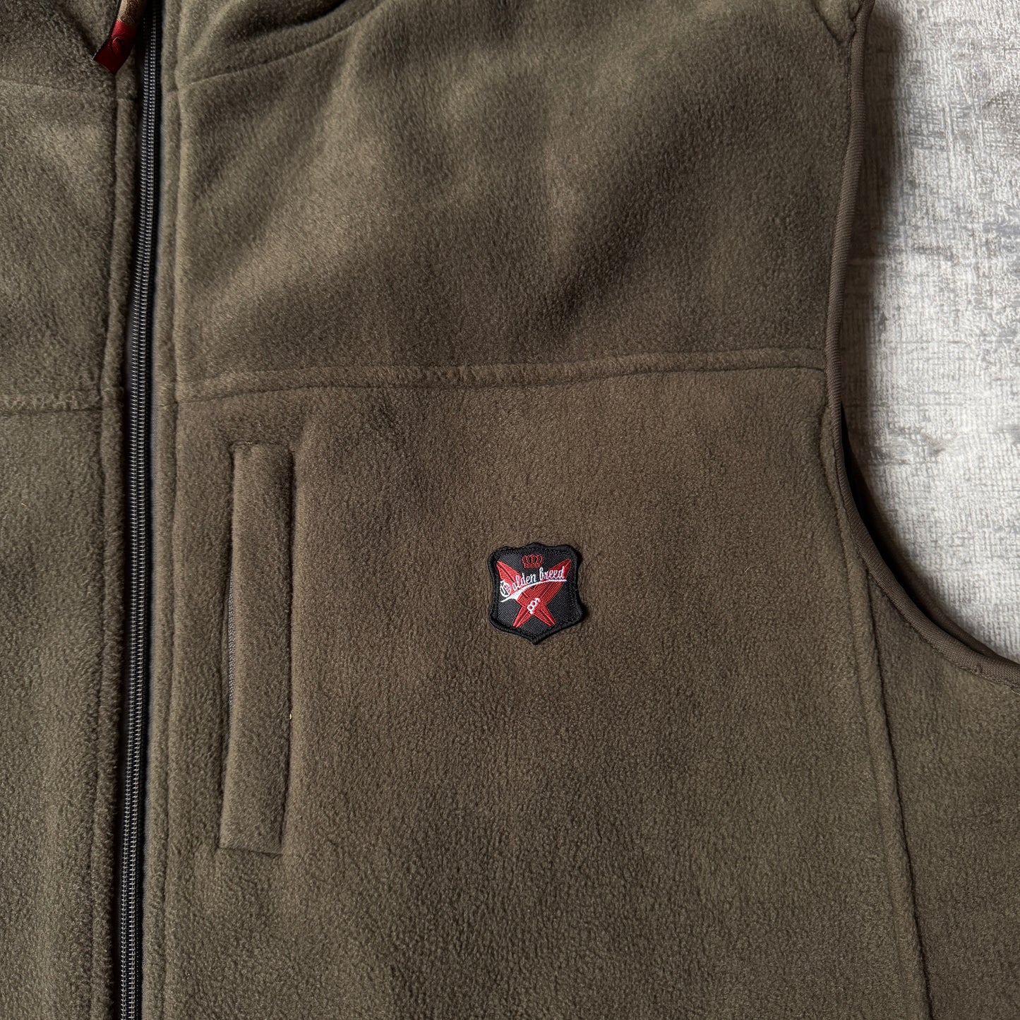 Golden Breed Vintage Brown Fleece Vest Size XXL Mens          -G33