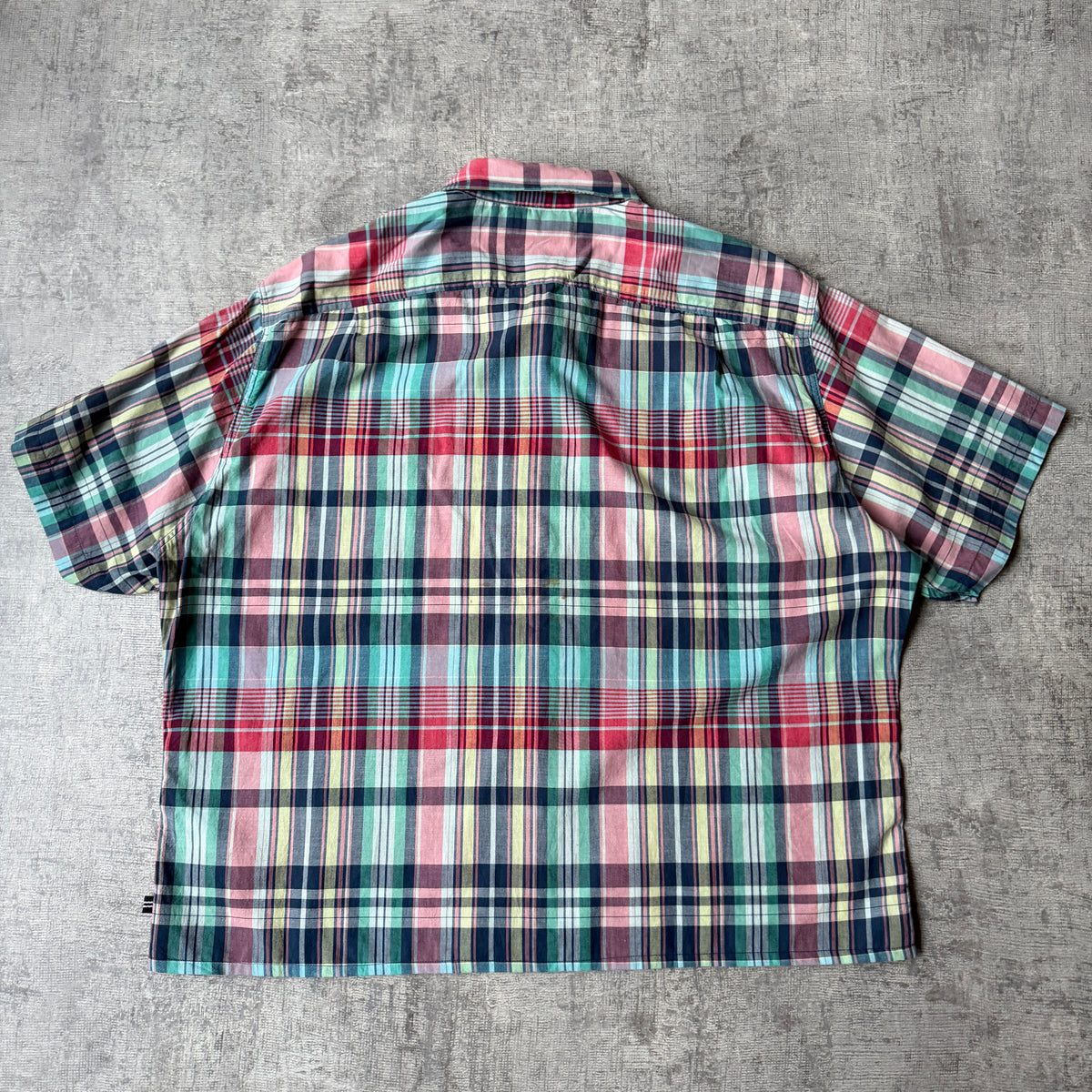 Nautica Y2K Plaid Cropped Button Up Shirt Size L Mens Boxy Fit                -G13