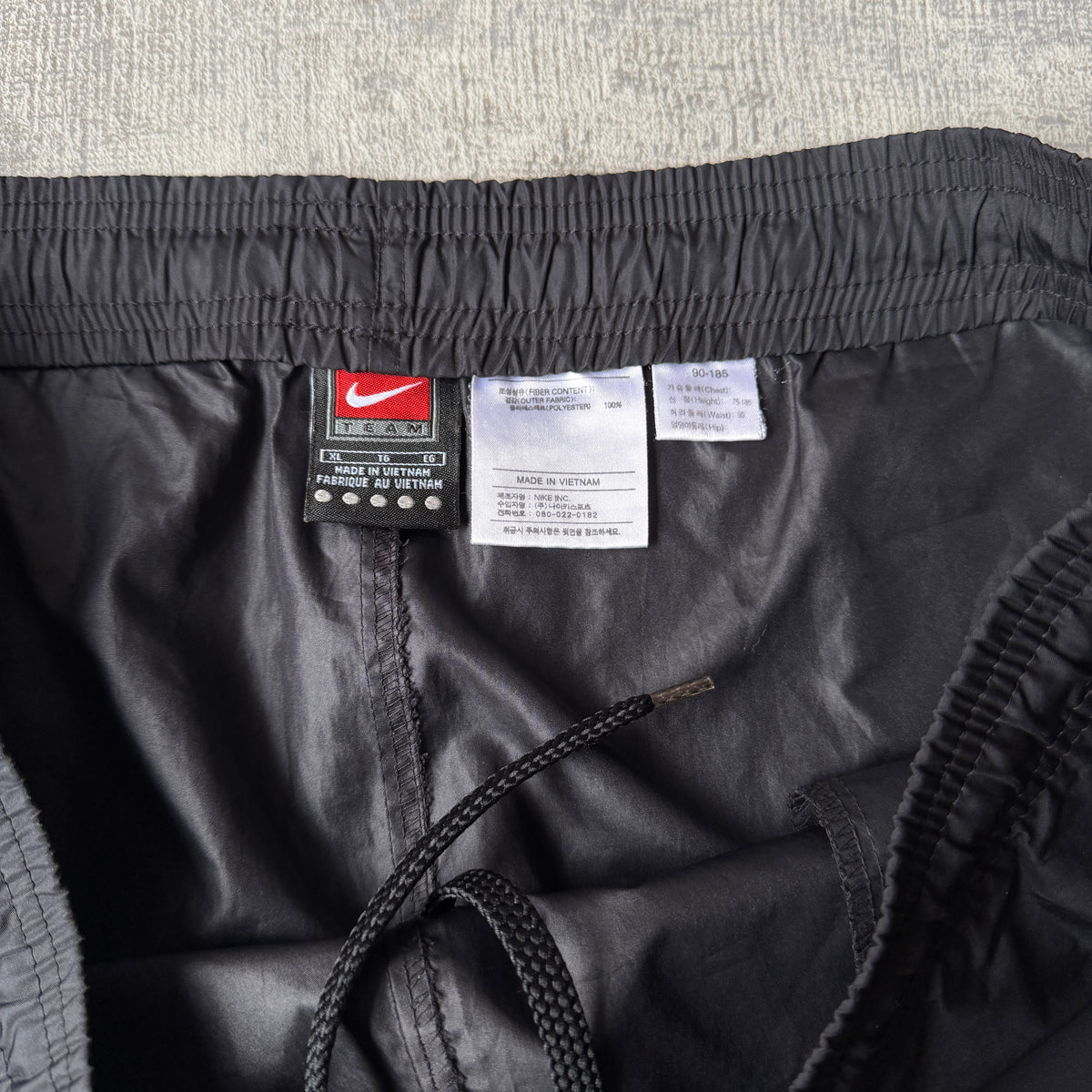 Vintage Nike Track Pants Size XL Mens Black White Windbreaker         -H17