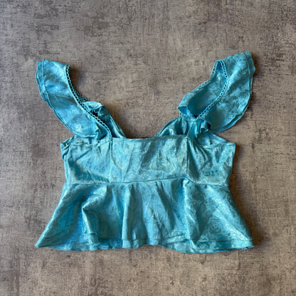 SBetro Womens Y2K Blue Cami Tank Top Size L Womens BNWT's               -B66