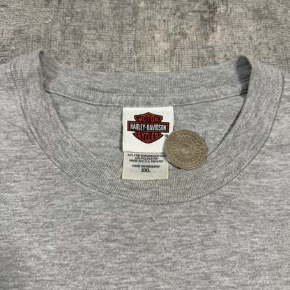 Harley Davidson “Hella Good” Skull Graphic T-Shirt Size 2XL Mens 2009 Y2K                  -I59