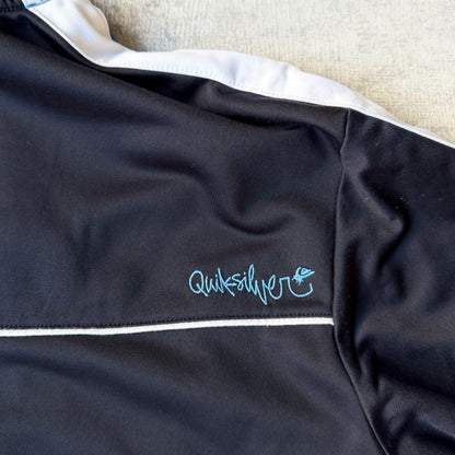 Quiksilver Y2K Track Jacket Script Graphic Size M Mens Black              -B50
