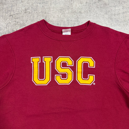 USC Vintage College Sweatshirt Size S Red SOFFE Pullover                -D20