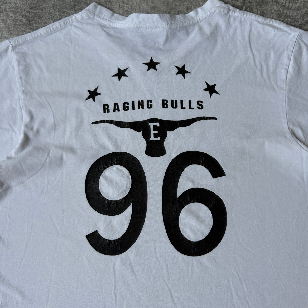 Elwood Raging Bulls Y2K White T Shirt Size Fits L Mens           -G47