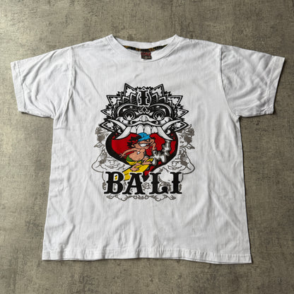 I Love Bali Y2K Graphic T-Shirt Size M Mens White Boxy Vintage Tee          -B14
