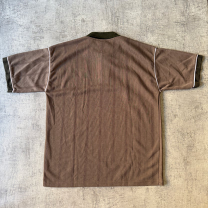 Nike Vintage Brown Polo Shirt Size L/XL Mens Deadstock Top                 -D65