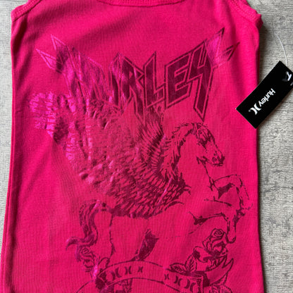 Hurley Y2K Hot Pink Tank Top Size S Singlet NWT'S            -B25