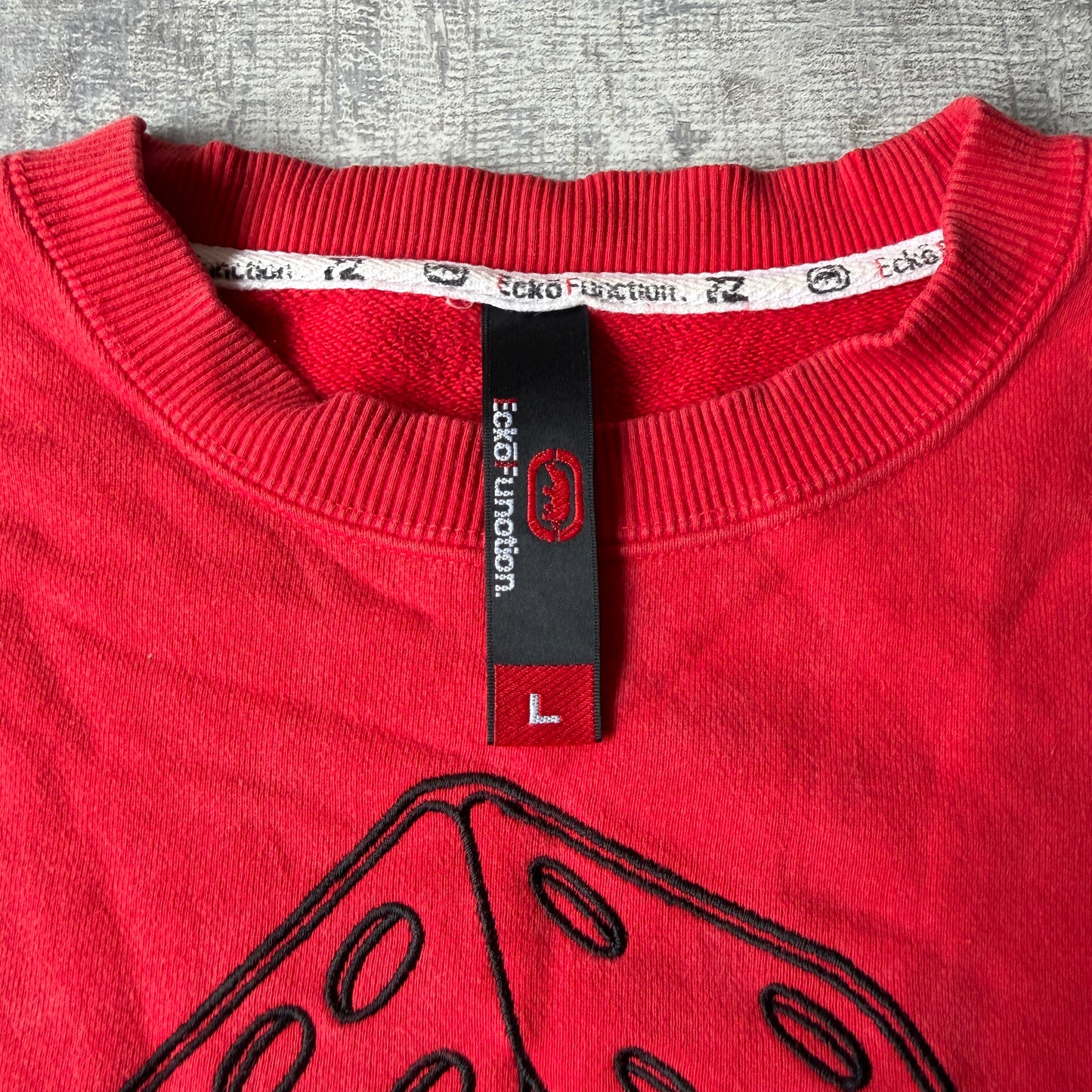 Ecko Function Y2K Red Dice Graphic Sweater Size L Mens           -C13