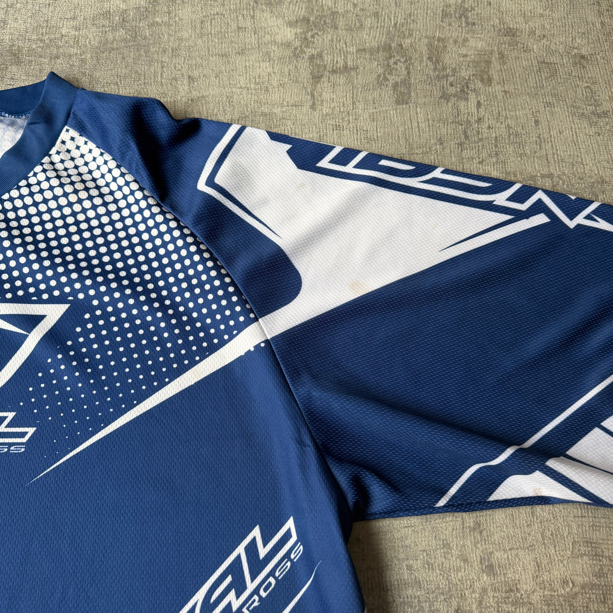 O’Neal Y2K Moto Cross Jersey Top Size L Mens Blue White Top     -H10