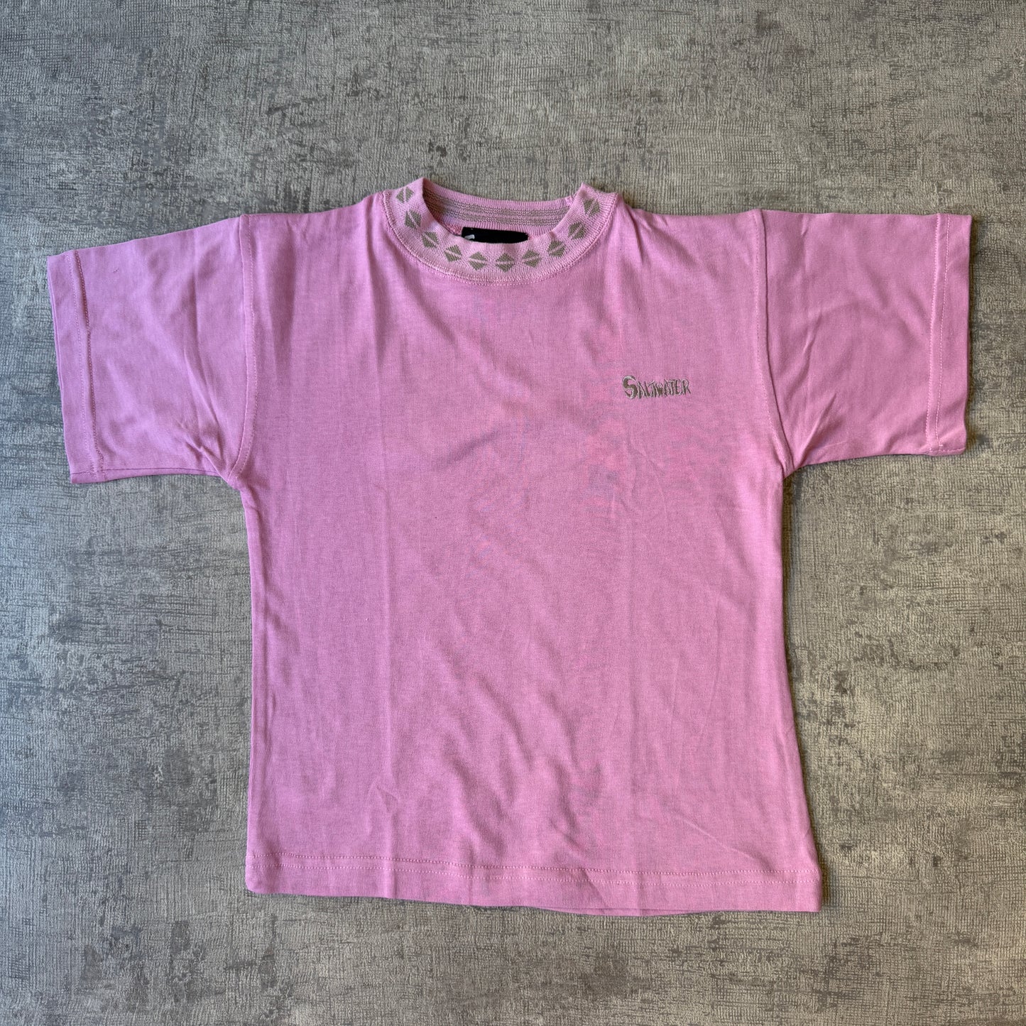 Saltwater Y2K Womens Pink Baby Tee Size 8Y Fits XS-S Womens            -D36