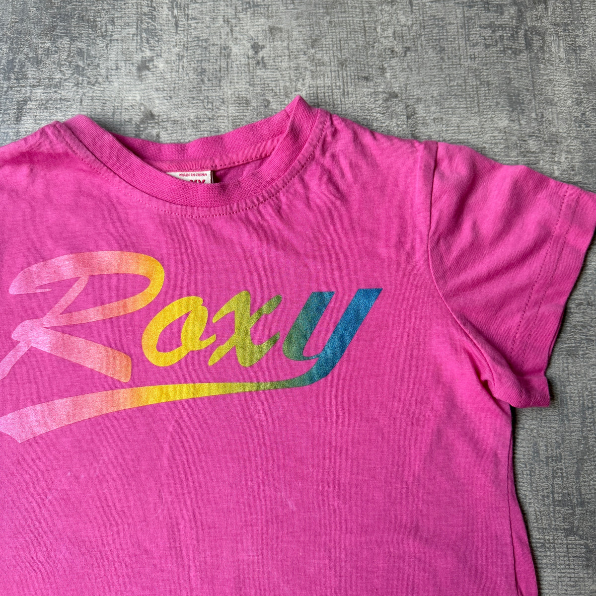Roxy Pink Y2K Baby Tee Size 4/ XXS Womens Graphic Top          -G54