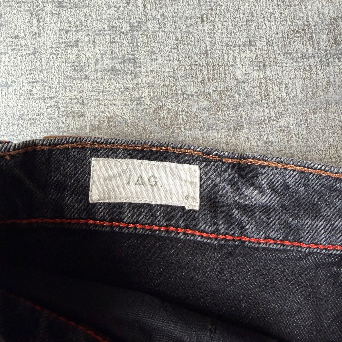 Jag Womens Black Denim Maxi Skirt Size 6 Back Split            -D14